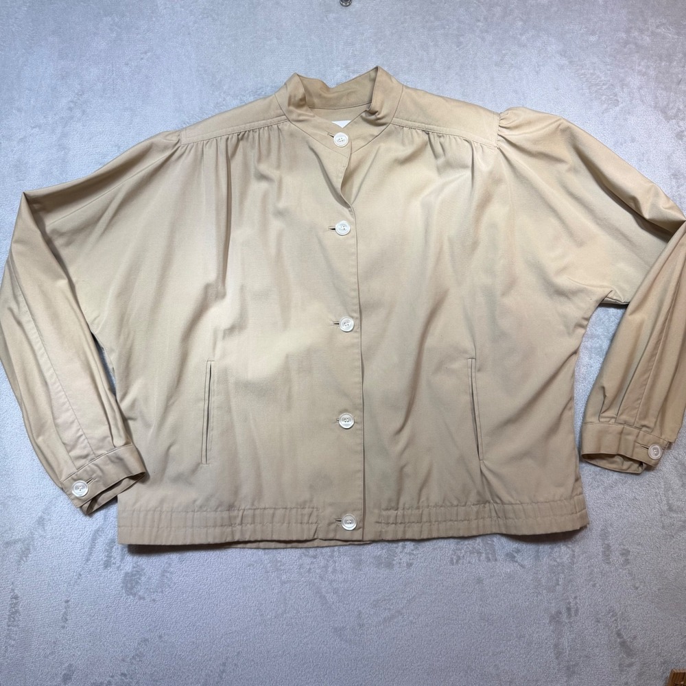 Vintage 80s‎ Roth-LeCover Sport Tan Cotton Blend Dolman Sleeve Jacket Size M L